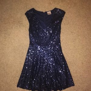 Shimmery navy blue dress